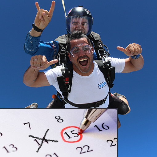 Reschedule skydiving reservation