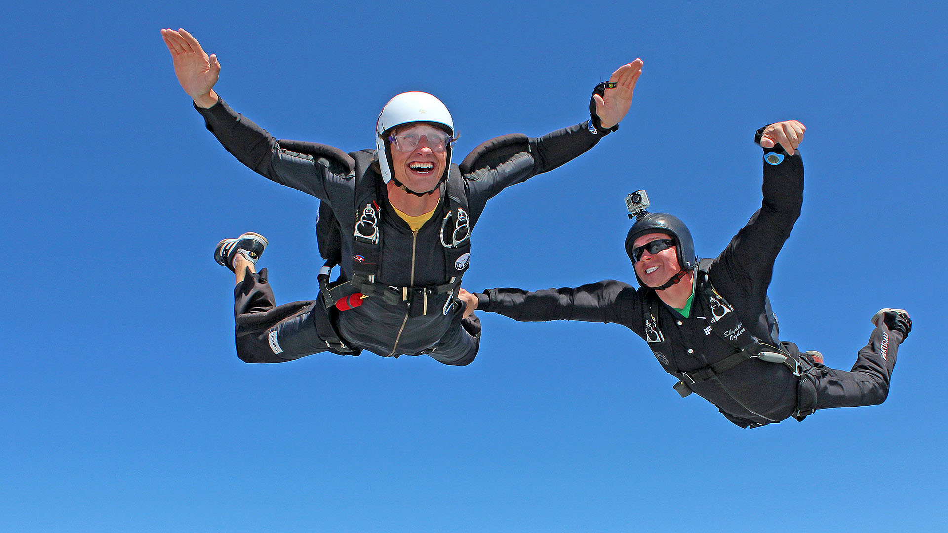 Skydiver Training Program Jump over Spaceland