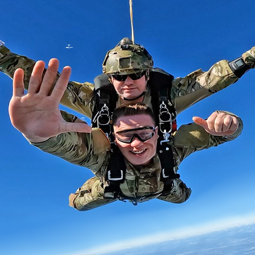 First Jump: Tandem Skydive for U.S. Military